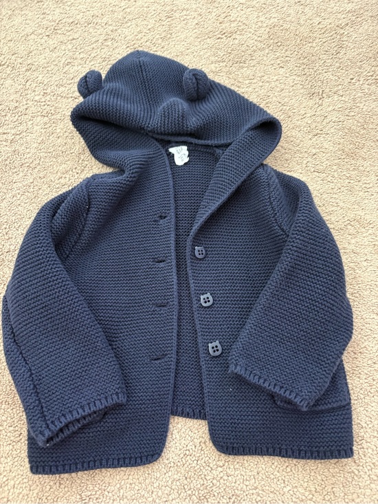 GAP Other - GAP Baby Dark Blue Knit Hooded Cardigan